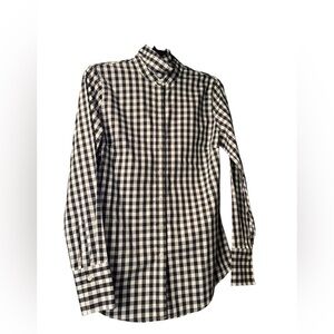 Like new Banana Republic Riley Fit Tailored Black and White Plaid Shirt